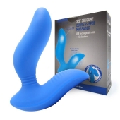 Синий вибромассажер простаты 3,5’’ Curve P-spot Massager - 12 см. - Erokay - в Кургане купить с доставкой