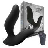 Черный вибромассажер простаты 3,5’’ Remote Control Curve P-spot Massager - 12 см. - Erokay - в Кургане купить с доставкой