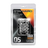 Прозрачная насадка с капельками STAY HARD COCK SLEEVE 05 CLEAR - Blush Novelties - в Кургане купить с доставкой