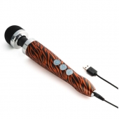 Беспроводной wand-вибратор Doxy Die Cast 3R с тигровым принтом на рукояти - 28 см. - Doxy