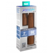 Коричневая насадка на член 2  Silicone X-tension - 20,3 см. - Pipedream - в Кургане купить с доставкой