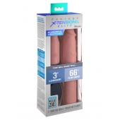 Телесная вибронасадка на член 3  Vibrating Mega X-tension with Remote - 22,9 см. - Pipedream - в Кургане купить с доставкой