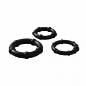 Набор из 3 черных эрекционных колец Babooom Ring Set - Adrien Lastic - в Кургане купить с доставкой