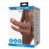 Реалистичная полая насадка на член для двойного проникновения Yairon - 17,5 см. - Baile - купить с доставкой в Кургане