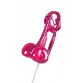 Розовый леденец в форме члена со вкусом айриш крим - 80 гр. - Sosuчki - купить с доставкой в Кургане