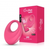 Розовое интерактивное эрекционное виброкольцо Leo - Easy toys - в Кургане купить с доставкой