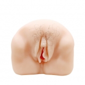 Телесный мастурбатор-вагина с оволосением и вибрацией - Baile - в Кургане купить с доставкой
