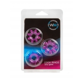 Набор из 3 лиловых эрекционных колец различной формы - Erowoman-Eroman - в Кургане купить с доставкой