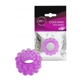 Лиловое эрекционное кольцо с 2 рядами стимулирующих шариков - Erowoman-Eroman - в Кургане купить с доставкой