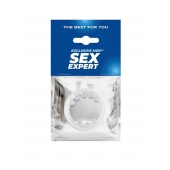 Эрекционное кольцо со стимулирующими шариками сверху и снизу - Sex Expert - в Кургане купить с доставкой