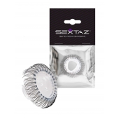 Эластичное эрекционное кольцо с длинными черными «ресничками» - Sextaz - в Кургане купить с доставкой