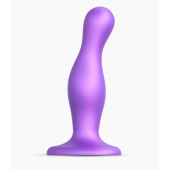 Фиолетовая насадка Strap-On-Me Dildo Plug Curvy size M - Strap-on-me - купить с доставкой в Кургане