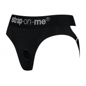 Черные трусики для насадок Heroine Lingerie Harness - size XL - Strap-on-me - купить с доставкой в Кургане