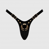 Черный пояс для фиксации насадок Strap-On-Me Leatherette Harness Fabulous - Strap-on-me - купить с доставкой в Кургане