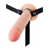 Мужской полый страпон на регулируемых ремешках - 22 см. - Sex Expert - купить с доставкой в Кургане