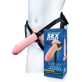 Мужской полый страпон на регулируемых ремешках - 22 см. - Sex Expert - купить с доставкой в Кургане