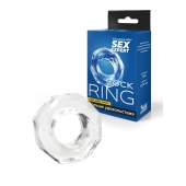 Прозрачное эрекционное кольцо в форме гайки - Sex Expert - в Кургане купить с доставкой