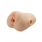 Телесный мастурбатор с вибрацией Double Pounder Vibrating Squeeze Stroker - Pipedream - в Кургане купить с доставкой