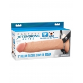 Телесный пустотелый фаллопротез 9’’ Hollow Silicone Strap-On - 24,1 см. - Pipedream - купить с доставкой в Кургане