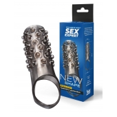 Дымчатая насадка на пенис с выпуклостями - 12 см. - Sex Expert - в Кургане купить с доставкой