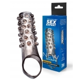 Дымчатая насадка на пенис с выпуклостями - 11 см. - Sex Expert - в Кургане купить с доставкой