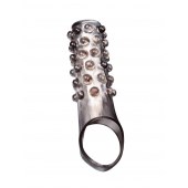 Дымчатая насадка на пенис с выпуклостями - 11 см. - Sex Expert - в Кургане купить с доставкой