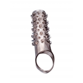 Дымчатая насадка на пенис с шипами и выпуклостями - 12 см. - Sex Expert - в Кургане купить с доставкой