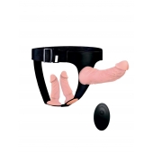 Женский страпон с 3 насадками и вибрацией - Erowoman-Eroman - купить с доставкой в Кургане