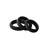 Набор из 3 черных эрекционных колец Smooth Silicone Cockring Pack - Dream Toys - в Кургане купить с доставкой