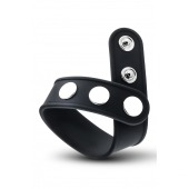 Черное эрекционное кольцо на кнопках - Blush Novelties - в Кургане купить с доставкой