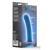 Синяя насадка с гладкой поверхностью Surrender 5.75 Inch Intermediate Pegging Dildo - 14,6 см. - Blush Novelties - купить с доставкой в Кургане