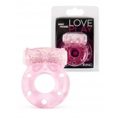 Розовое эрекционное виброкольцо с бабочкой - 1137 - в Кургане купить с доставкой