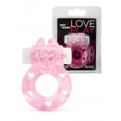 Розовое эрекционное виброкольцо в форме зайчика - 1137 - в Кургане купить с доставкой