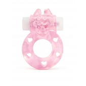 Розовое эрекционное виброкольцо в форме зайчика - 1137 - в Кургане купить с доставкой
