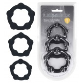 Набор из 3 эрекционных колец Beaded Silicone Cockring Set - Shots Media BV - в Кургане купить с доставкой