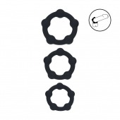 Набор из 3 эрекционных колец Beaded Silicone Cockring Set - Shots Media BV - в Кургане купить с доставкой