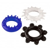 Набор из 3 эрекционных колец разного цвета и рельефа - Boys of Toys - в Кургане купить с доставкой