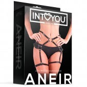 Черные стрепы на бёдра Aneir - Intoyou - купить с доставкой в Кургане