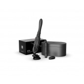 Черная секс-машина с функцией нагрева, насадками и присоской Sesh - Zalo - купить с доставкой в Кургане