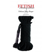 Черная веревка для фиксации Deluxe Silky Rope - 9,75 м. - Pipedream - купить с доставкой в Кургане