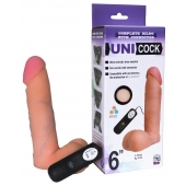 Фаллическая насадка Харнесс UNICOCK 6  с вибрацией - 18 см. - LOVETOY (А-Полимер) - купить с доставкой в Кургане