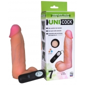 Фаллическая насадка Харнесс UNICOCK 7  с вибрацией - 19 см. - LOVETOY (А-Полимер) - купить с доставкой в Кургане