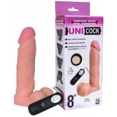Фаллическая насадка Харнесс UNICOCK 8  с вибрацией - 20 см. - LOVETOY (А-Полимер) - купить с доставкой в Кургане
