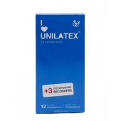 Классические презервативы Unilatex Natural Plain - 12 шт. + 3 шт. в подарок - Unilatex - купить с доставкой в Кургане