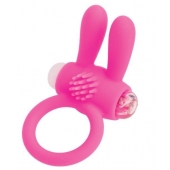 Розовое эрекционное виброкольцо A-toys с ушками - A-toys - в Кургане купить с доставкой