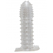 Гелевая прозрачная насадка c шипами - 12 см. - Toyfa Basic - в Кургане купить с доставкой