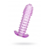 Гелевая фиолетовая насадка с шипами - 12 см. - Toyfa Basic - в Кургане купить с доставкой