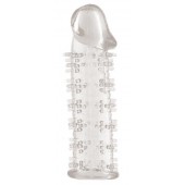 Гелевая прозрачная насадка с шипами - 12 см. - Toyfa Basic - в Кургане купить с доставкой