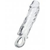 Прозрачная насадка с петлёй для фиксации - 14 см. - ToyFa - в Кургане купить с доставкой