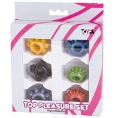 Набор из 6 разноцветных эрекционных колец - Toyfa Basic - в Кургане купить с доставкой